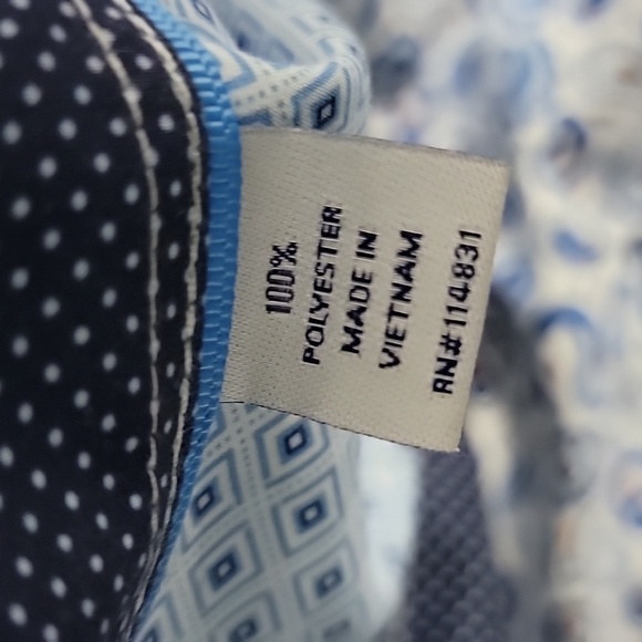 🔥3/$25 Kilburne Finch shirt - Men's Large Paisley blue/white/Navy Shirt - Picture 8 of 8